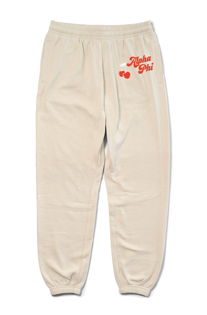 Hood Stitch Cherry Sand Matching Set Sorority Joggers