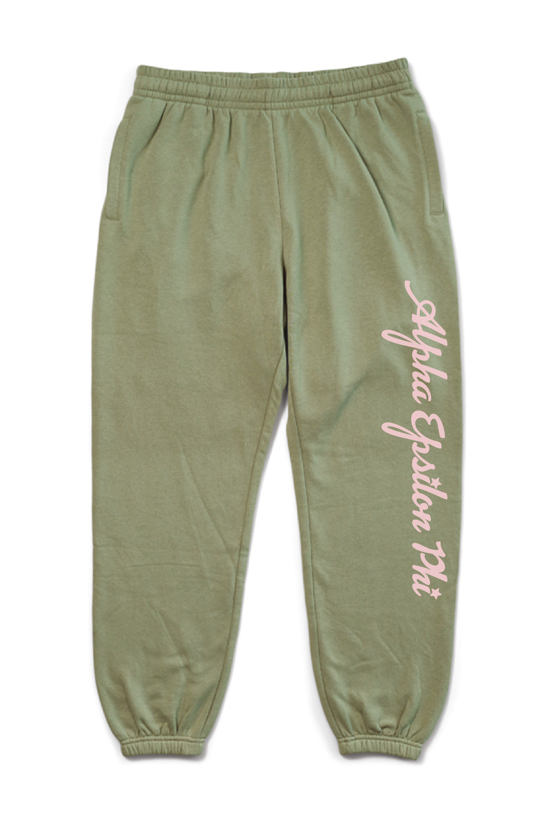 Hoodstitch Cursive Sage Matching Set Sorority Joggers