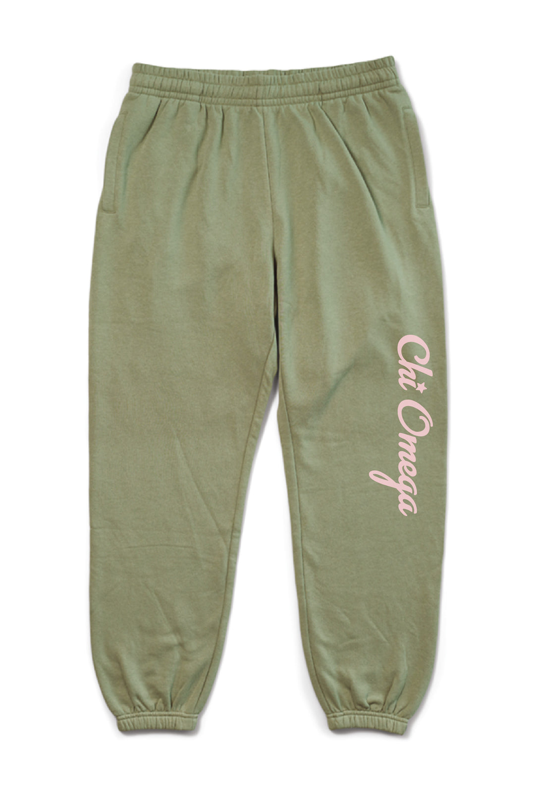 Hood Stitch Cursive Sage Matching Set Sorority Joggers