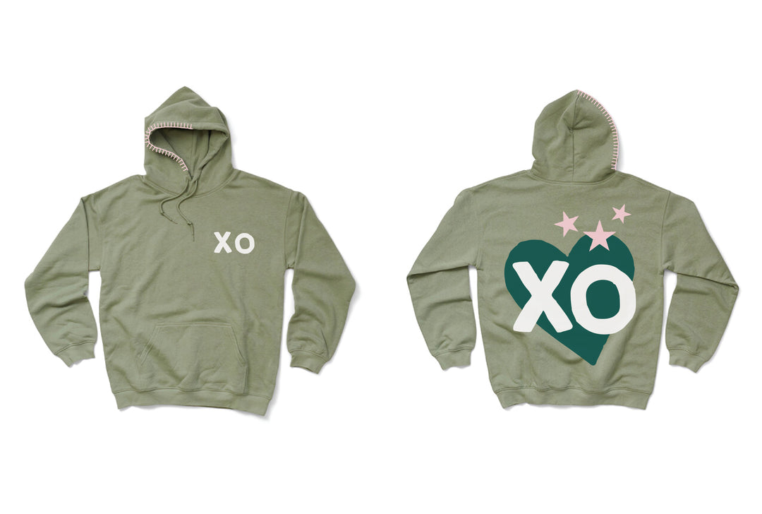 Hoodstitch Heart Sage Matching Set Sorority Hoodie