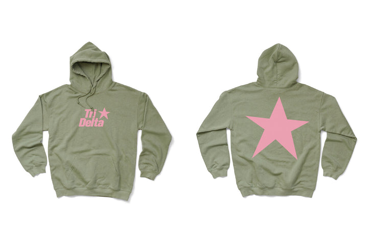 Light Pink Star Matching Set Hoodie - 2XL