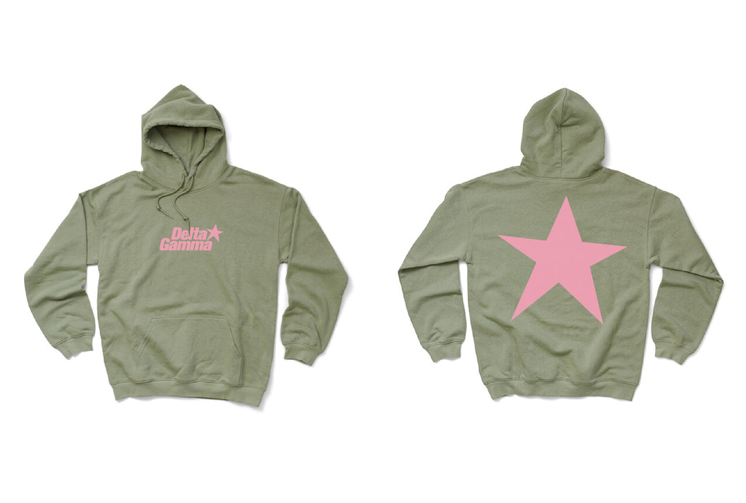 Light Pink Star Matching Set Hoodie - 2XL