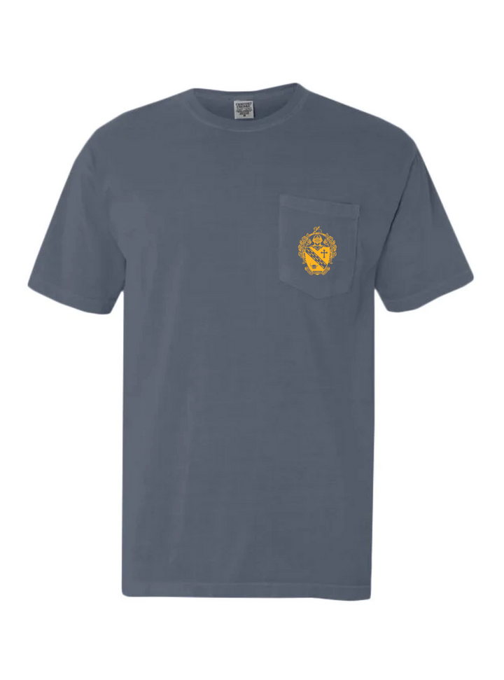 Alpha Gamma Omega Crest Pocket Tee