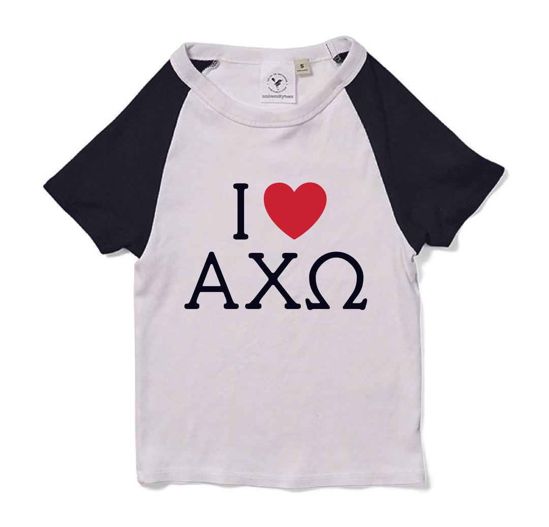 I Love Sorority Raglan Baby Tee - 2XL