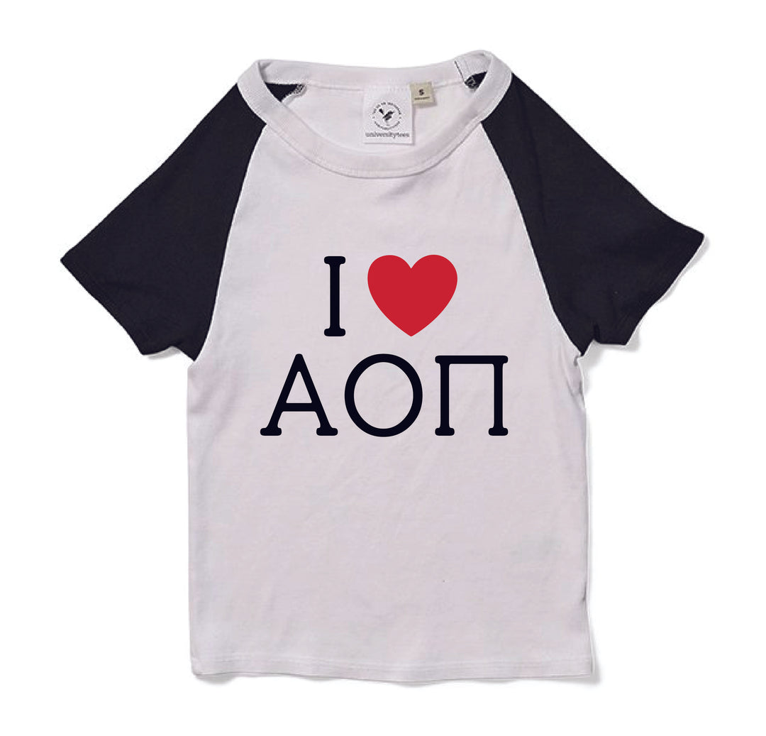 I Love Sorority Raglan Baby Tee - 2XL