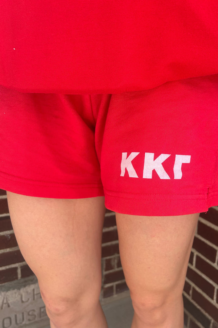 Red Greek Letter Sorority Shorts