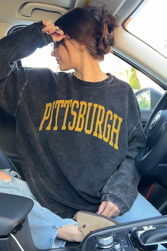 Pittsburgh Corded Crewneck