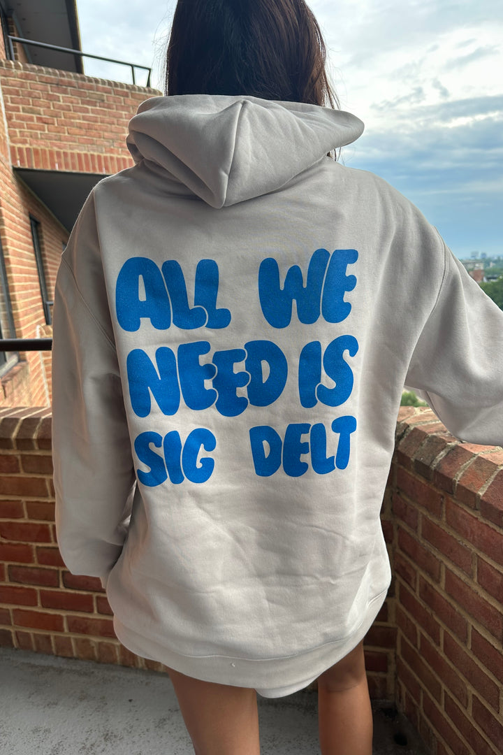 All We Need Heavy Weight Sorority Hoodie