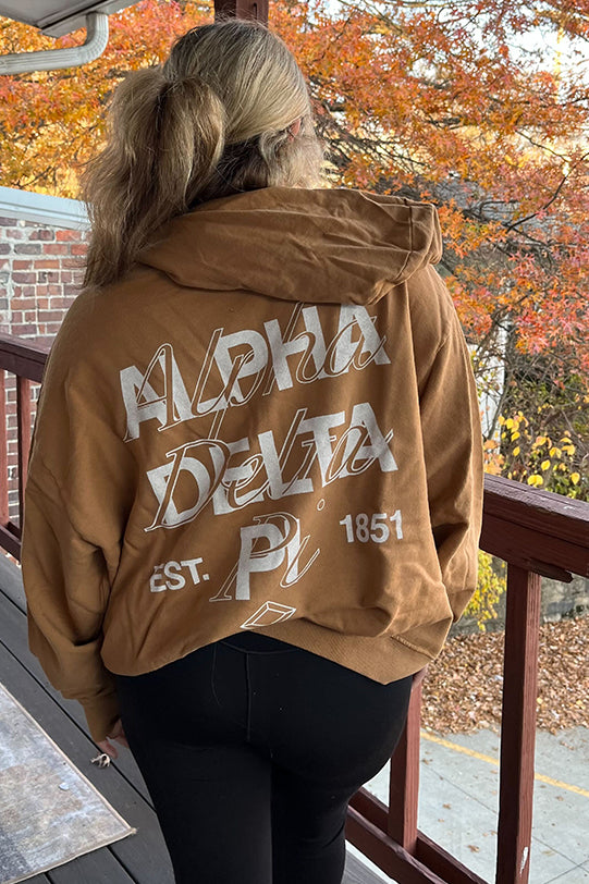 Alpha Delta Pi Caffeine Morning Coffee Matching Set Light Weight Hoodie