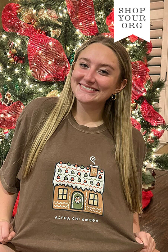 LIFE IS GOOD® Gingerbread House Sorority Tee - 2XL - 3XL