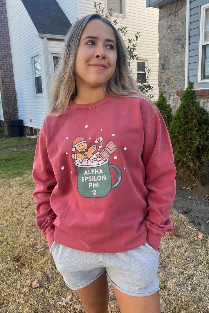 Life is Good Holiday Mug Sorority Crewneck