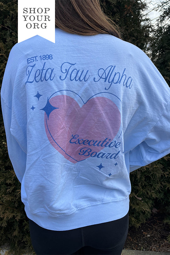 Arctic Blue Executive Board Sorority Light Weight Crewneck