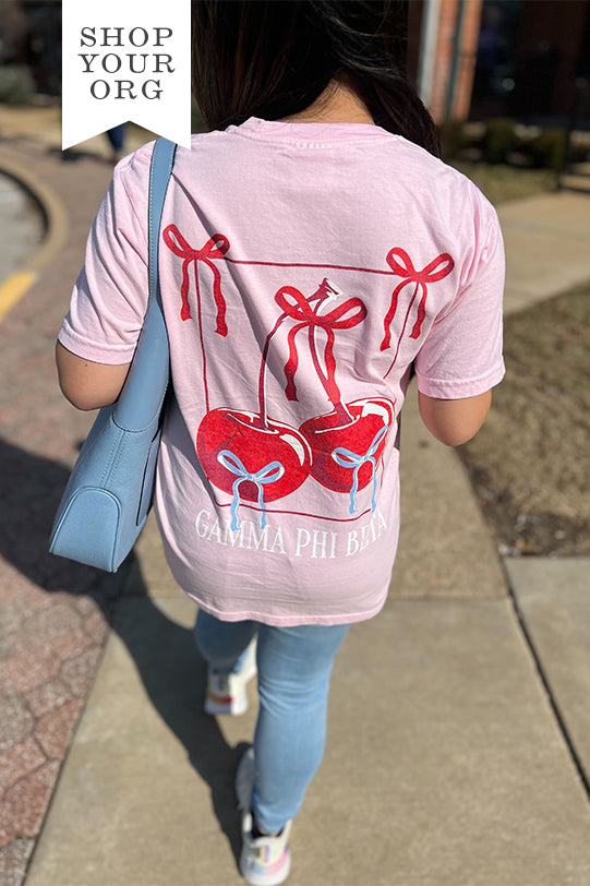 Cherry Bow Sorority Tee