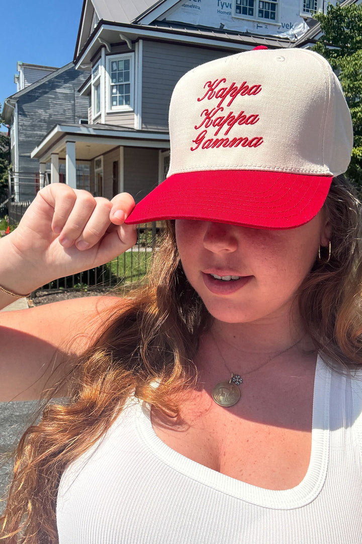 Script Embroidered Sorority Hat