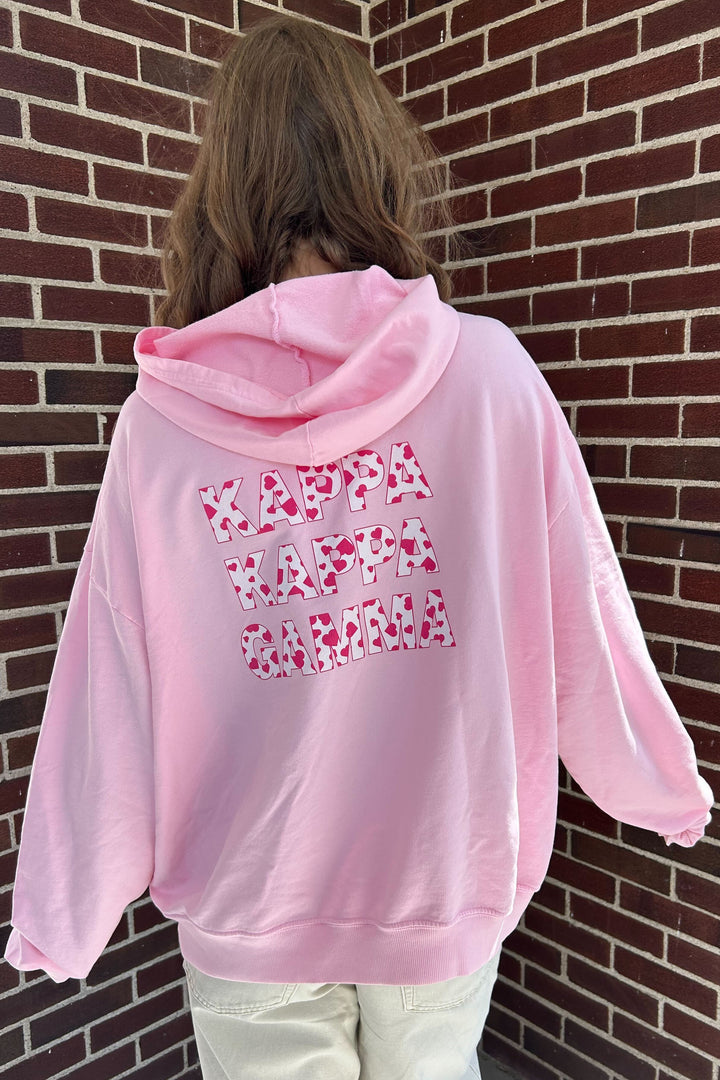 Bubblegum Heart Set Sorority Light Weight Hoodie