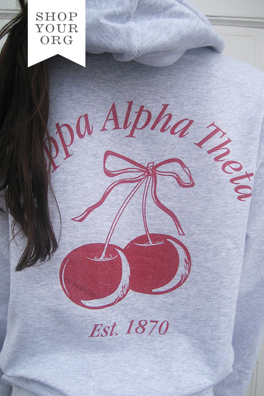 Cherry Bow Matching Set Sorority Hoodie