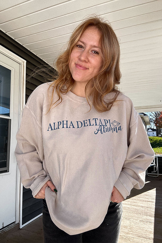 Alpha Delta Pi Alumna Corded Crewneck