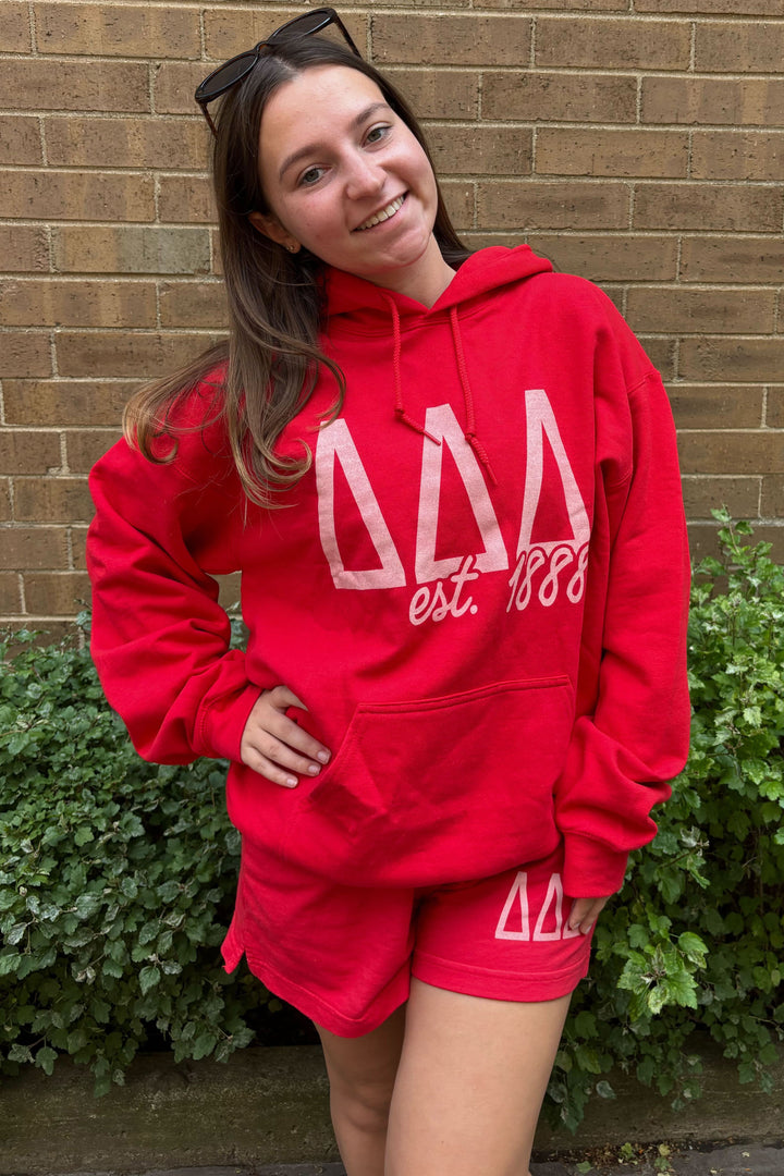 Bold Red Sorority Hoodie