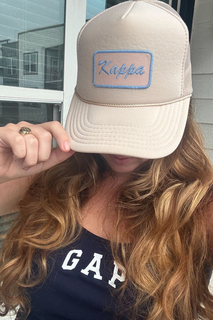 Cursive Script Patch Trucker Hat