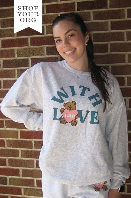 With Love Teddy Sorority Matching Set Crewneck