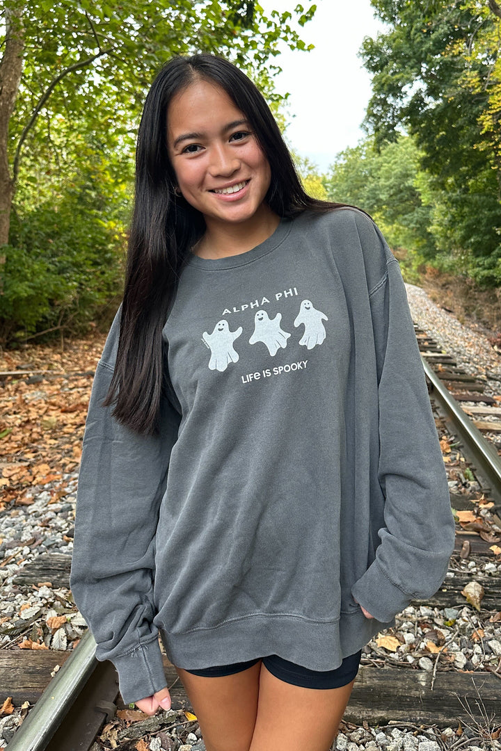 LIFE IS GOOD® Life Is Spooky Sorority Crewneck