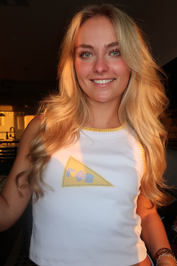 Pennant Stitched Sorority Tank
