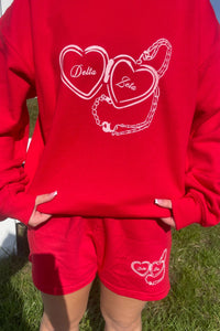 Heart Locket Red Sorority Shorts