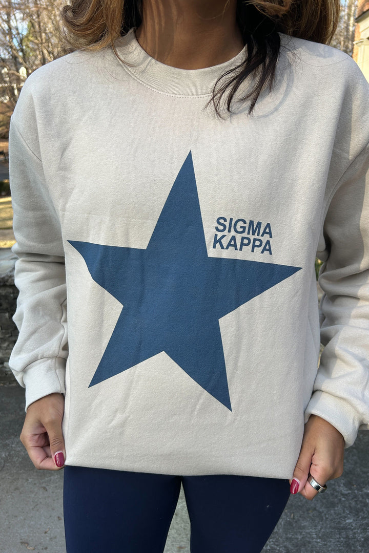 Navy Star Sorority Crewneck