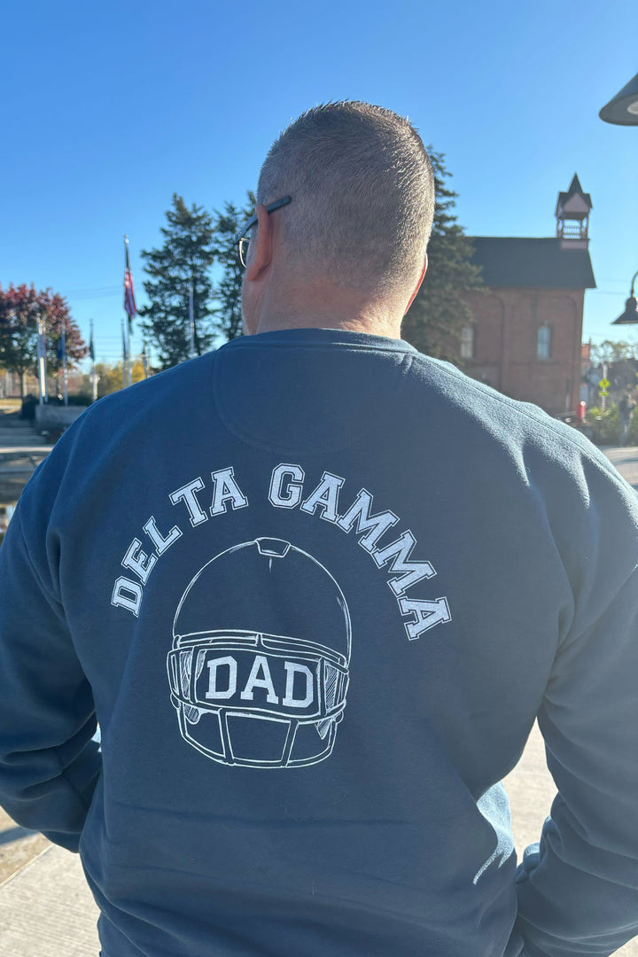 Dad Football Helmet Sorority Crewneck