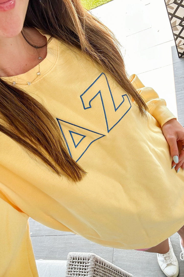 Embroidered Sorority Butter Crewneck