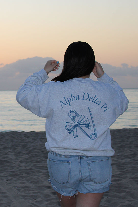 Alpha Delta Pi Bow Pin Matching Set Crewneck