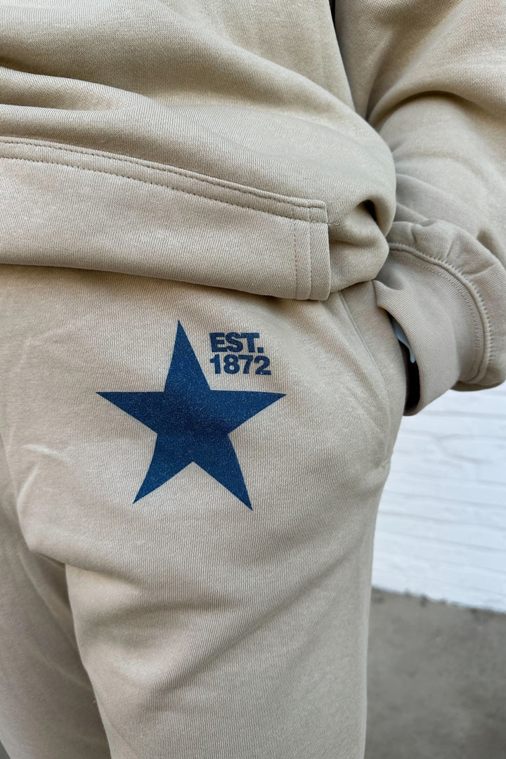 Hood Stitch Navy Star Est Year Sand Sorority Joggers