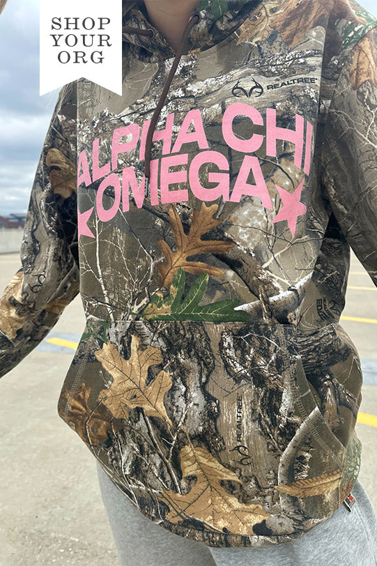 Pink Star Camo Sorority Hoodie