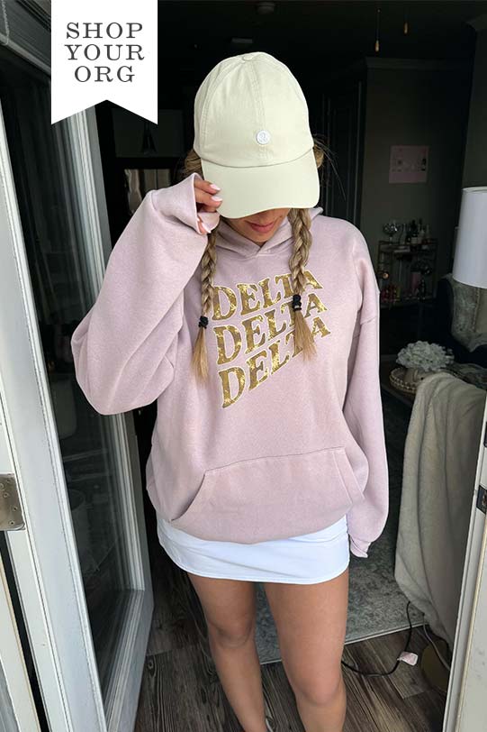 Camo Letter Sorority Hoodie