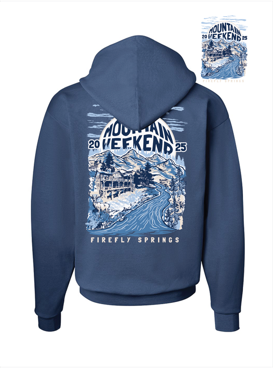 Mountain Weekend 2025 Hoodie - Denim Blue