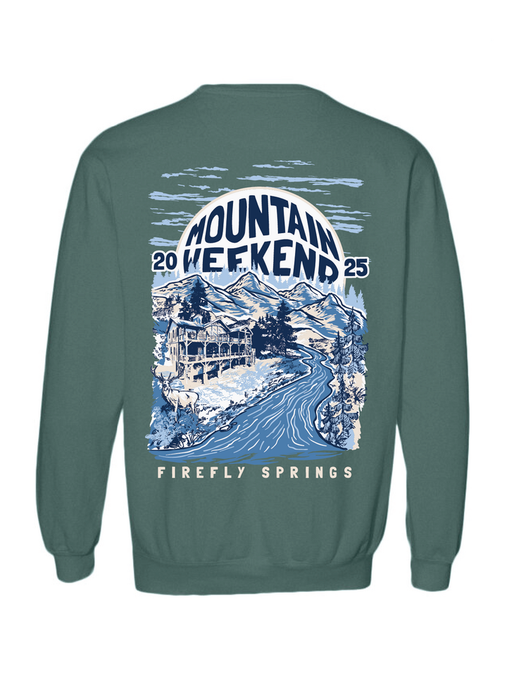 Mountain Weekend 2025 Sweatshirt - Blue Spruce