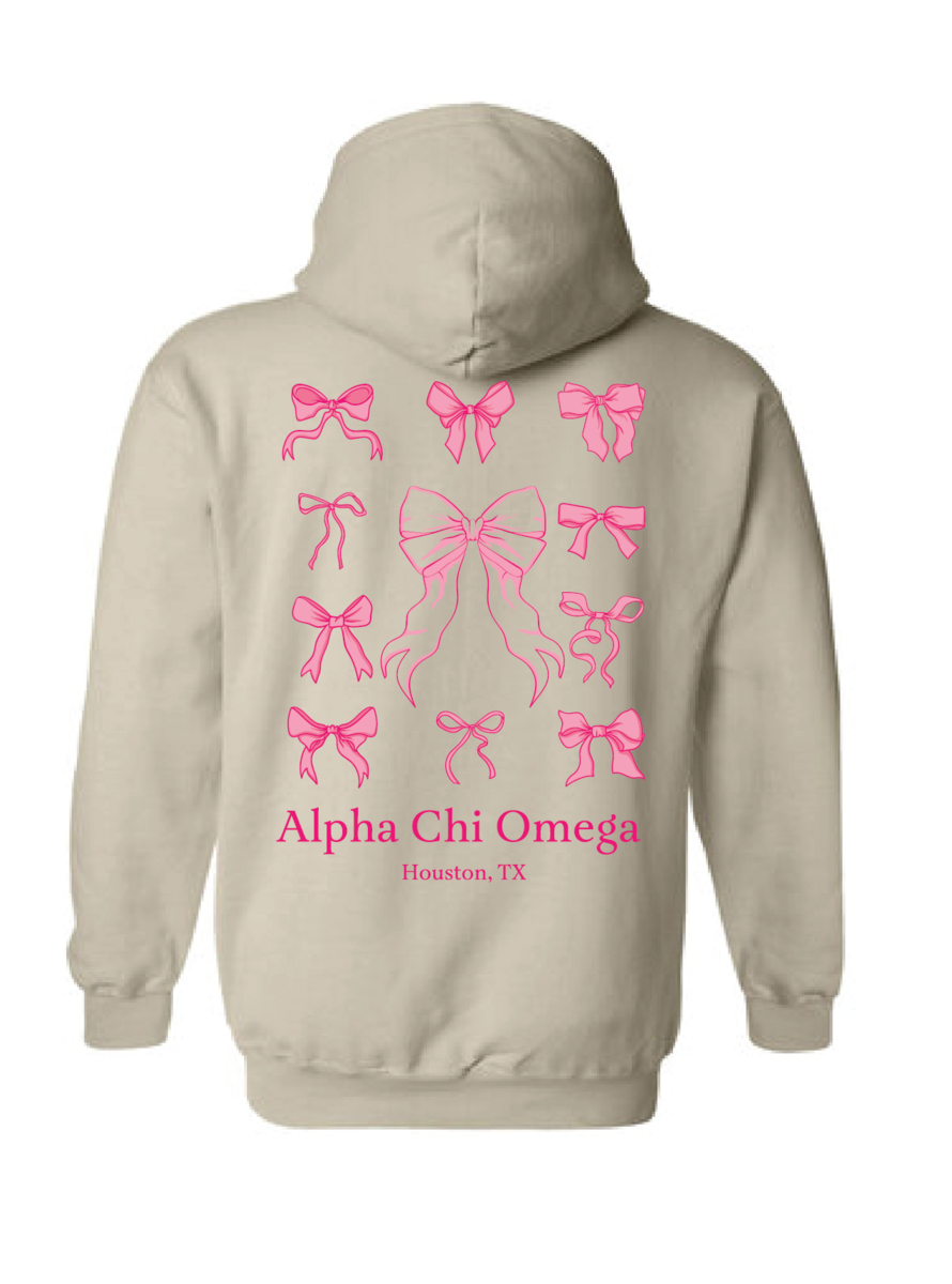 University of Houston | AXO | Fall Merch Store - Sand Bow Hoodie