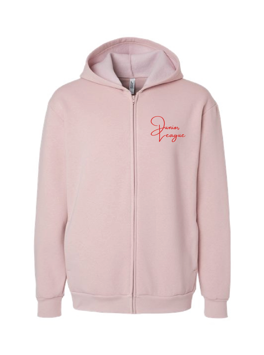 Junior League Full Zip Blush Hoodie