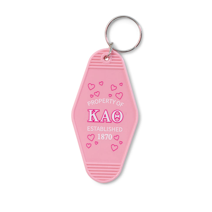 Pink Property Of Sorority Keychain