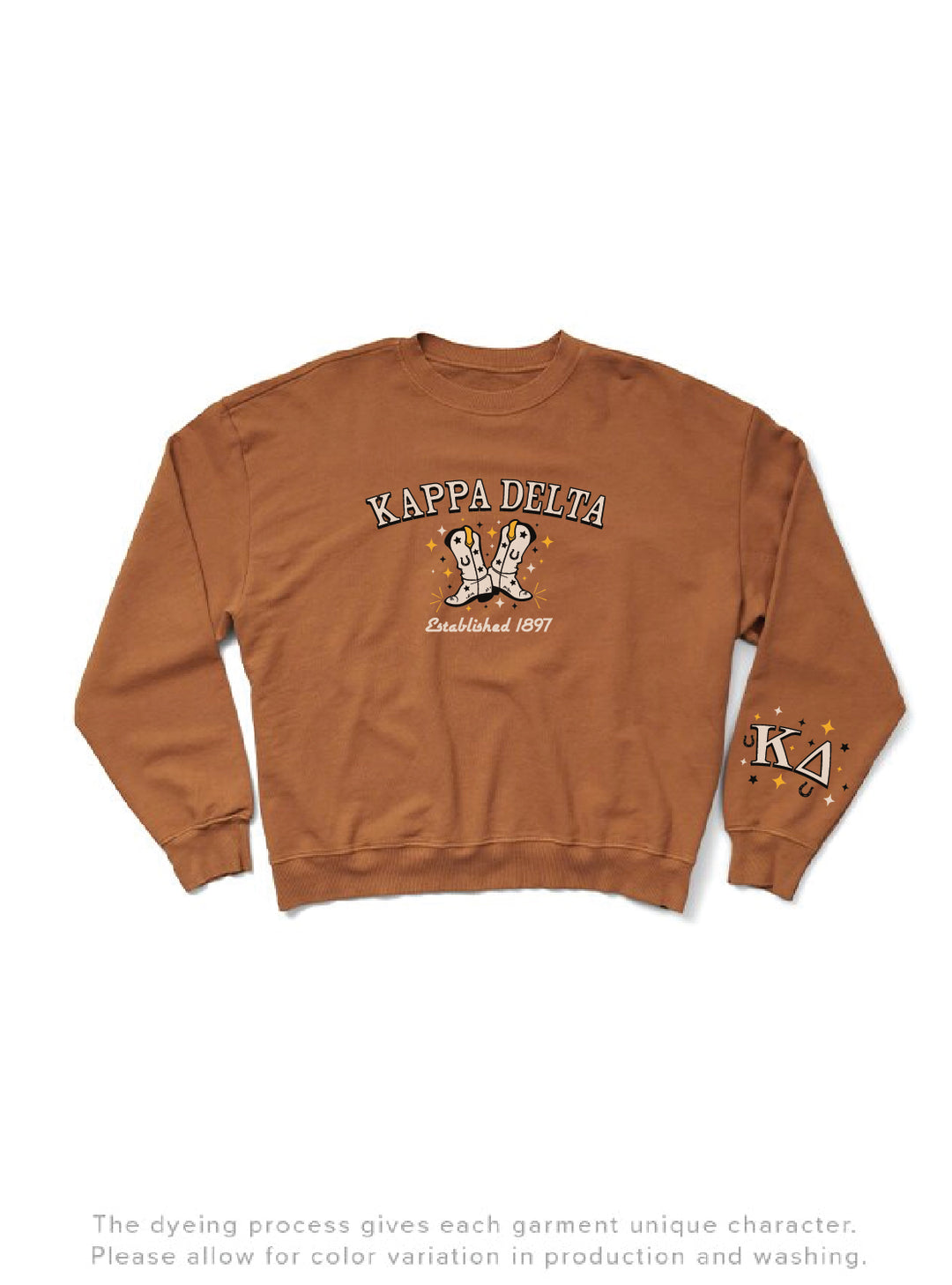 Caffeine Cowboy Light Weight Sorority Crewneck