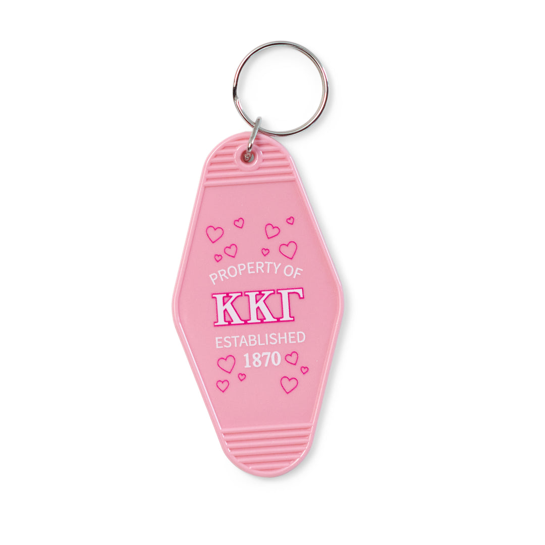 Pink Property Of Sorority Keychain