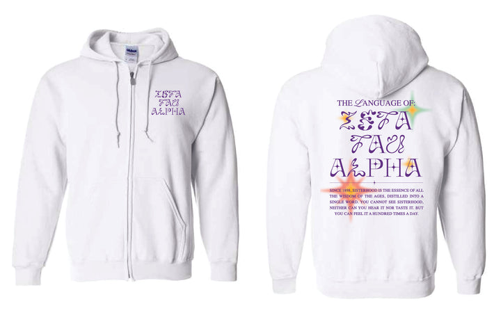 Language Of Sorority Full Zip Hoodie