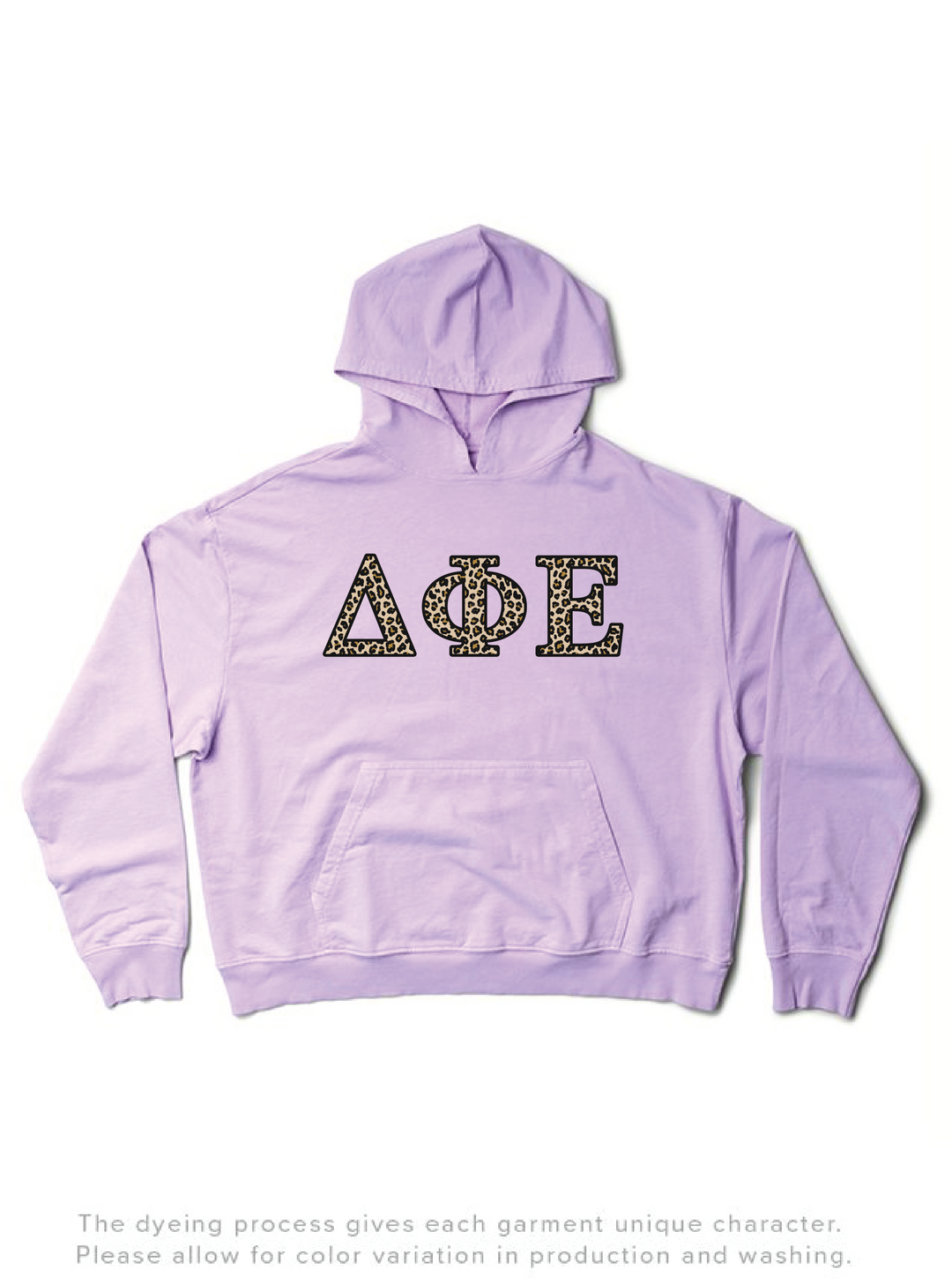 Lavender Haze Cheetah Letters Light Weight Sorority Hoodie - 2XL