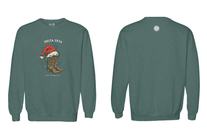 Life is Good Cowboy Boots Holiday Sorority Crewneck