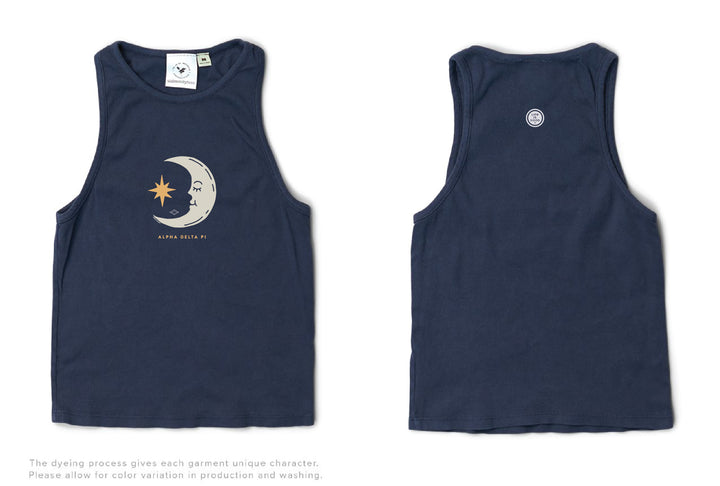 Alpha Delta Pi Life is Good Crescent Moon Tank