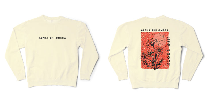LIFE IS GOOD® Floral Sorority Crewneck
