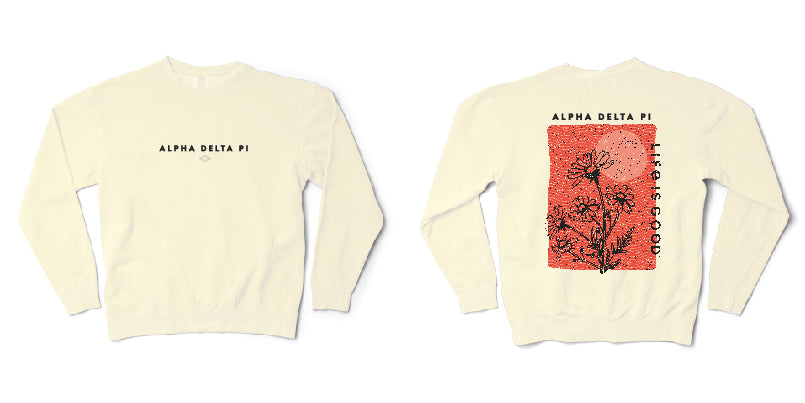 LIFE IS GOOD® Floral Sorority Crewneck