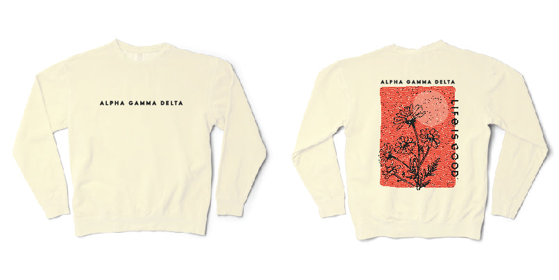 LIFE IS GOOD® Floral Sorority Crewneck