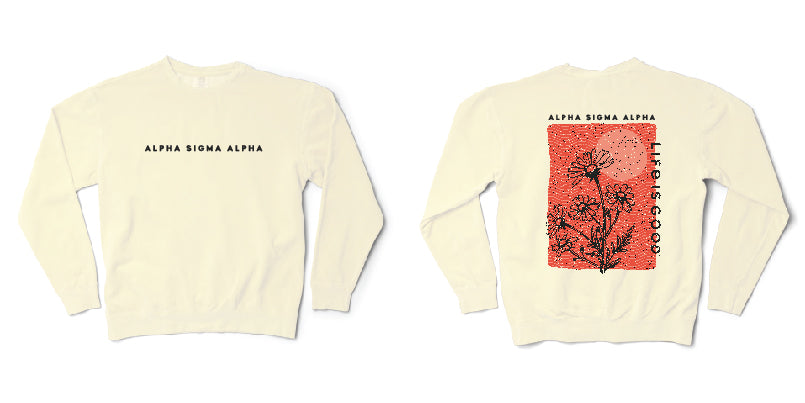 LIFE IS GOOD® Floral Sorority Crewneck