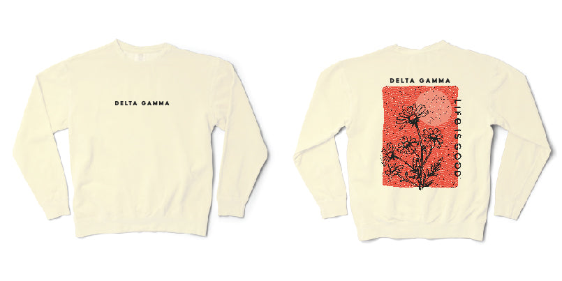 LIFE IS GOOD® Floral Sorority Crewneck
